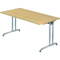 Schreibtisch lichtgrau 1600x800mm STRECKE - grau