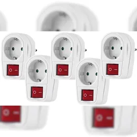 Renkforce Schaltbare Zwischensteckdose 2polig Weiß