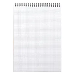 Rhodia 5x Notepad Rhodiactive A4, Spiralblock, 80 Blatt kariert 90g - Schwarz 19920C