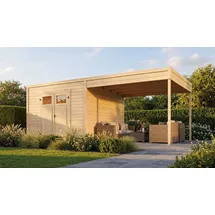 Weka Gartenhaus Batu 3 300 x 300 cm beige