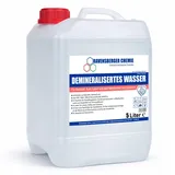 Ravensberger Chemie VE-Wasser im Kanister – demineralisiert & entionisiert nach DIN, kalkfrei – für Auto, Batterie, Haushalt, Labor & Reinigung – Ersatz für destilliertes Wasser (1x 5 Liter)
