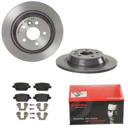 BREMBO Bremsensatz-Hinterachse COATED DISC LINE / STANDARD Bremsensatz, Scheibenbremse hinten rechts links voll 302mm für LAND ROVER FORD (CHANGAN) 7G