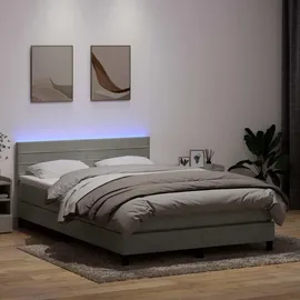 vidaXL Boxspringbett 160 x 220 cm Hellgrau
