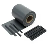Wiltec Sichtschutz Streifen, 35mx19cm anthrazit aus PVC 650g/m2, mit 20 Clips, Zaunfolie