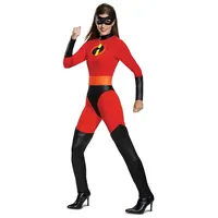 Disguise „Die Unglaublichen“ – Mrs. Incredible-Kostüm für Erwachsene, offizielles Disney Pixar-Produkt, inklusive Overall & Superheldenmaske, perfekt für Halloween, Größe EU 12–14