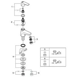 Grohe BauFlow XS-Size Standventil chrom 20575000
