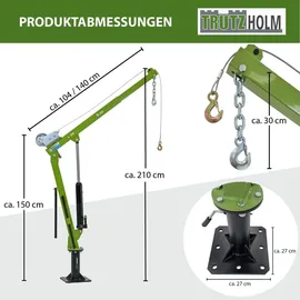 Trutzholm Pickup Kran Stahl 900 kg grün/schwarz