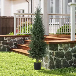 Homcom Künstliche Zypresse Groß 120 cm UV-beständig