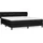 vidaXL Boxspringbett mit Matratze Schwarz 180x200 cm Stoff