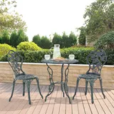 casa.pro Bistro-Set 3-tlg. Grün