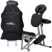 STRONGLITE Ergo Pro II Tragbarer Massagestuhl - Leichter, Faltbarer Tattoo & Spa Massagestuhl mit Rädern (8.5kg)