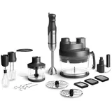 Springlane Edelstahl Stabmixer Set Sam 800 W, Pürierstab, Behälter mit Deckel, Zerkleinerer, Schneebesen, Rühr- & Knethaken, Küchenmaschine inkl. Aufbewahrungstasche