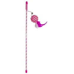 Duvoplus Cat Toy Spielangel Catchy Glitzerball - rosa