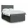 vidaXL Boxspringbett 140 x 200 cm Dunkelgrau