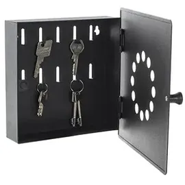 Rottner Tresor ROTTNER Key Point 10 Schlüsselkasten schwarz mit 10 Haken, 22,0 x 5,0 x 22,0 cm, 1 St.