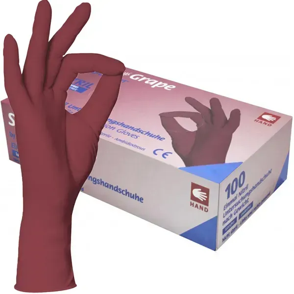 Nitrilhandschuhe Ampri Style Grape M puderfrei, unsteril, 100 Stück/Box