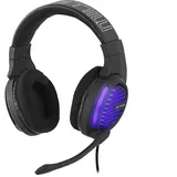 Millenium Gaming Headset mit Klinkenanschluss 3,5mm, Headset mit Mikrofon und LED für Konsolen und als PC Gaming Headset geeignet, Kopfhörer mit Mikrofon für Gamer, Gaming Kopfhörer, schwarz