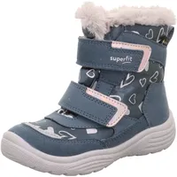 superfit Mädchen CRYSTAL warm gefütterte Gore-Tex Stiefel, BLAU/SILVER 8020