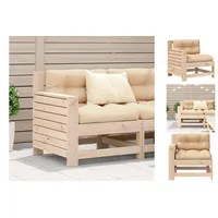 vidaXL Gartensofa mit Armlehne und Kissen Massivholz Kiefer