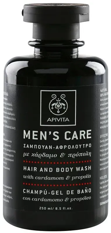 Apivita Men's Care Hair and Body Wash with Cardamon & Propolis Shampoo & Duschgel 2 in 1 250 ml