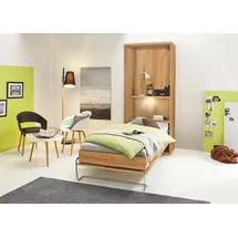 Priess Schrankbett PRIESS "Ancona", beige (astkernbuchefarben), H:211cm, Schrankbetten, mit Regal und LED-Beleuchtung