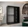 abiks möbel Schwebetürenschrank MONACO 150 x 200 x 62 cm Schwarz