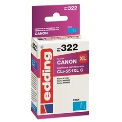 Edding EDD-322 Druckerpatrone 1 Stück(e) Kompatibel Hohe (XL-) Ausbeute Cyan