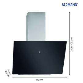 Bomann DU 7606.1 Kopffreihaube 60 cm Schwarz