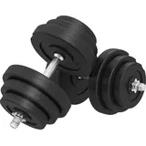 Homcom Kurzhantel-Set 40 kg Kurzhanteln schwarz