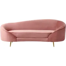 Beliani Sofa Samt 3-Sitzer Rosa