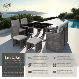 Tectake Bilbao Set 9-tlg. grau