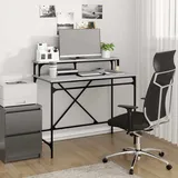 Schreibtisch mit Monitorerhöhung | Computertisch | Industrie-Charme| 100 cm