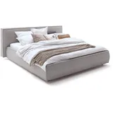KAWOLA Bett CARLO Polsterbett Stoff grau 200x200cm