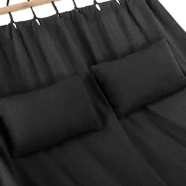 outtec Hängematte Dunkelgrau, Textil, 2-Sitzer, Rechteckig, 200x1x150 cm, Gartenmöbel, Hängematten