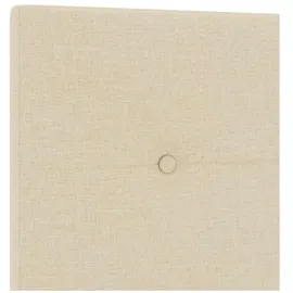 vidaXL Kopfteil mit Kopfteil Creme 140 cm Stoff
