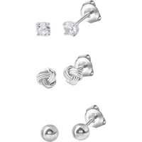 Celesta Ohrstecker CELESTA weiß 925 Sterling Silber rhodiniert Zirkonia one-size