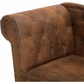 vidaXL Chaiselongue Kunstleder 0 x 0 x 0 cm Braun