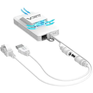 VONETS Mini WLAN Bridge Wi-Fi Dualband 2.4GHz + 5GHz zu Ethernet Mit 1200 Mbit/s Signalabdeckung, Hohe Leistung für IP Kamera/Drucker/Medizinische Geräte