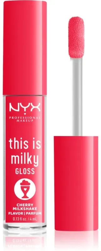 NYX Professional Makeup This is Milky Gloss Milkshakes Hydratisierendes Lipgloss mit Parfümierung Farbton 13 Cherry Milkshake 4 ml