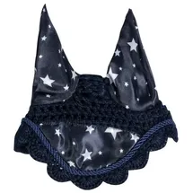 HKM Hobby Horsing Fliegenhaube Print One Size Blau