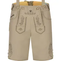 Steigenhöfer Manufaktur Trachtenhose Lukas Softshellhose mit Trägern – Lederhose Herren Stil Tracht Atmungsaktiv - Schnell trocknend - Wasser- und windabweisend beige 58