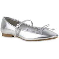 VAN HILL Damen Riemchenballerinas in Silber