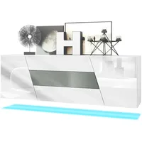 Vladon Sideboard, Graphit, 178x57.5x38.5 cm, Wohnzimmer, Kommoden & Sideboards,