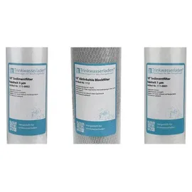 Trinkwasserladen 2 Jahre Filter Set 10" 12-teilig Ersatzfilter Umkehrosmose RO Sediment Aktivkohle