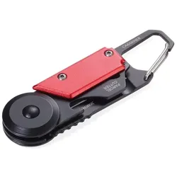 Troika KTL26-RD, Schlüsselkarabinerhaken, Schwarz, Rot, Aluminium, Edelstahl, 50