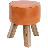 Wohnling Fußhocker WL5.102 braun Leder, 1 St.