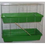 XXL 1m doppel Hasenkäfig Meerschweinchenkäfig Doppelkäfig Rabbit 100 Nagerkäfig - grün