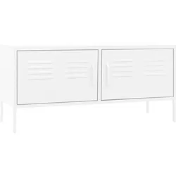 vidaXL TV-Schrank Weiß 105x35x50 cm Stahl