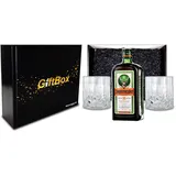 Geschenkset - Jägermeister Kräuterlikör 0,7l 700ml (35% Vol) + 2x Tumbler in Kr