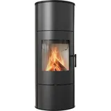 Ofen freistehender Kamin Koza ROLLO/W 7 kW FI 150 Installationsset - Schwarz